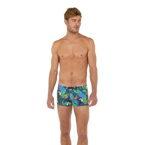 Maillot de bain boxer hommes imprimé Toucan