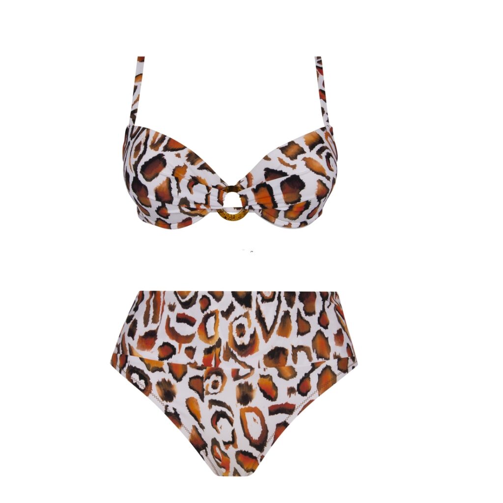 Maillot De Bain 2 Pièces Millesia/Nina Ricci Féline Taille 40B | Neuf Avec étiquettes | Beige | Bikini