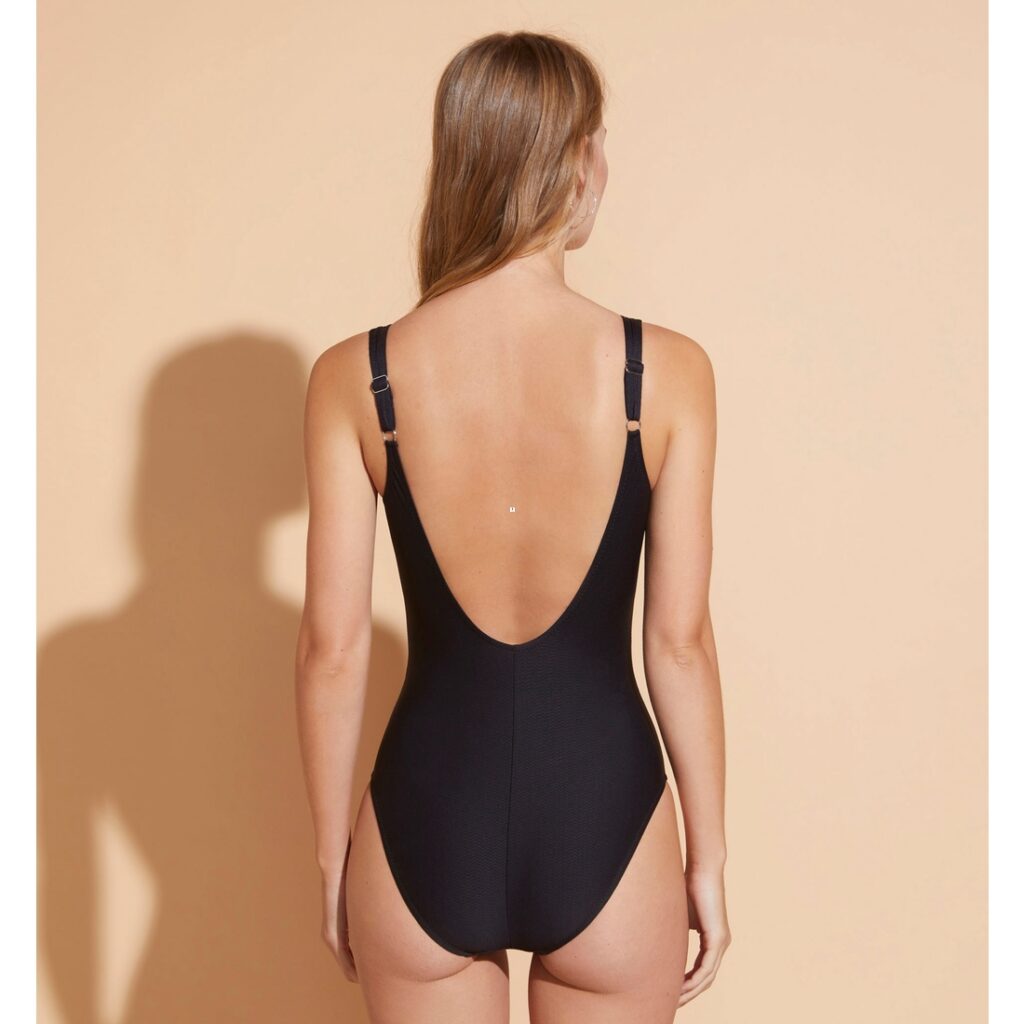 Maillot De Bain Une Pièce Noir à Pois - Fendu - Taille M - Neuf Avec étiquette