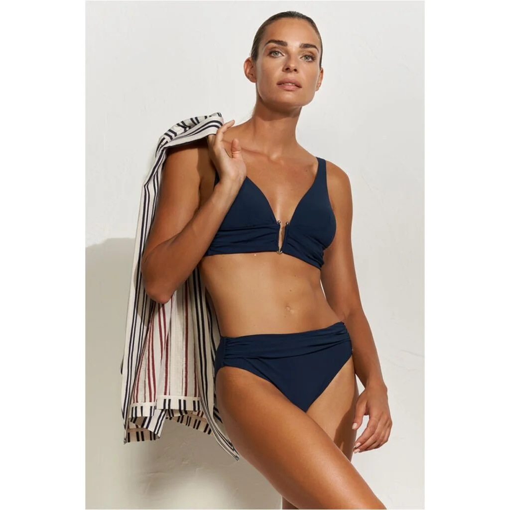 Maillot De Bain 2 Pièces Empreinte - Bleu - Taille 40 Bonnet D - Réf 458NKD