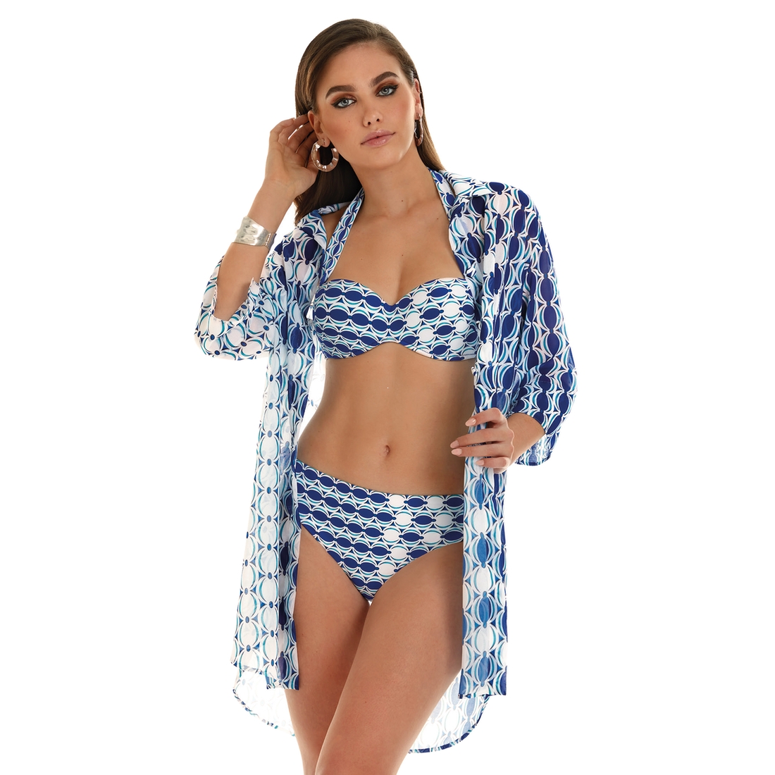 chemise arco bleue chemise fluide de plage arco bleue