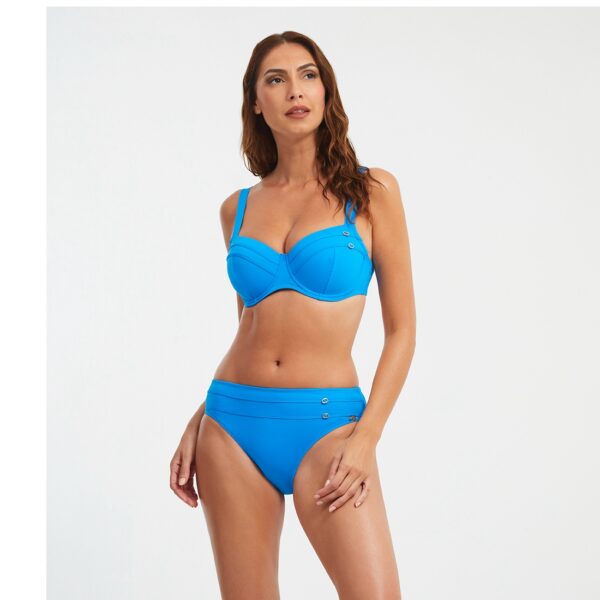 Maillot de bain 2 pièces avec coques bleu Stella