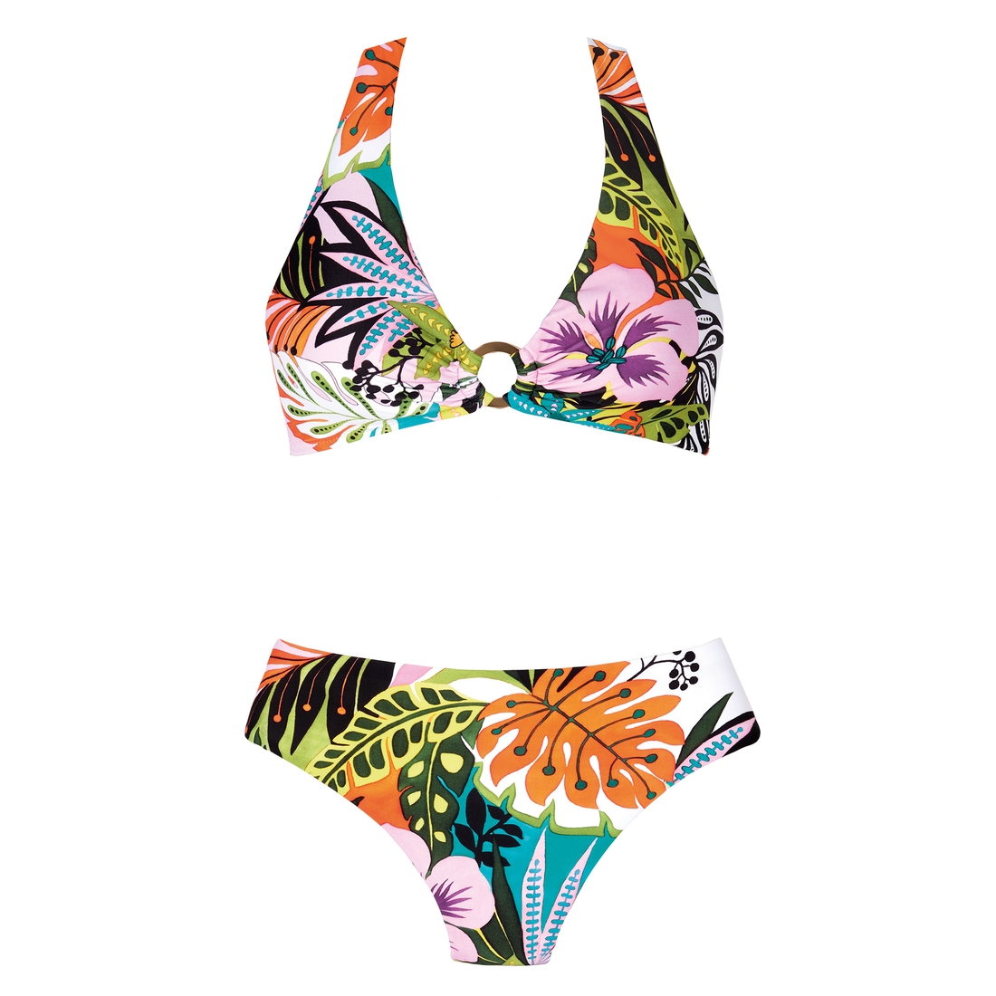 briana Maillot 2 pièces triangle avec mousses imprimé multicolore Briana - Image 2