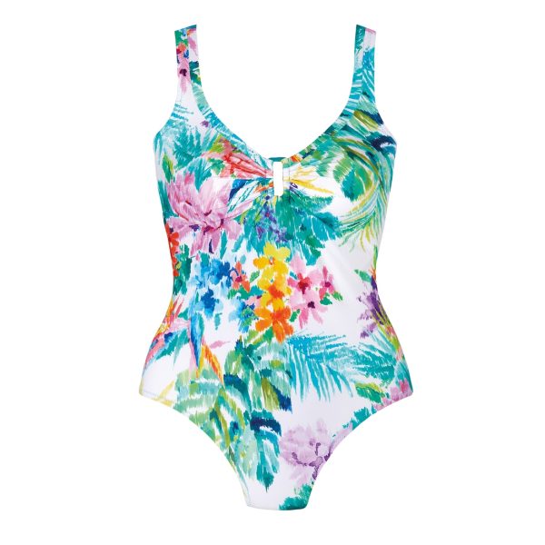 Maillot de bain une pièce avec mousses imprimé fleuri Romantic