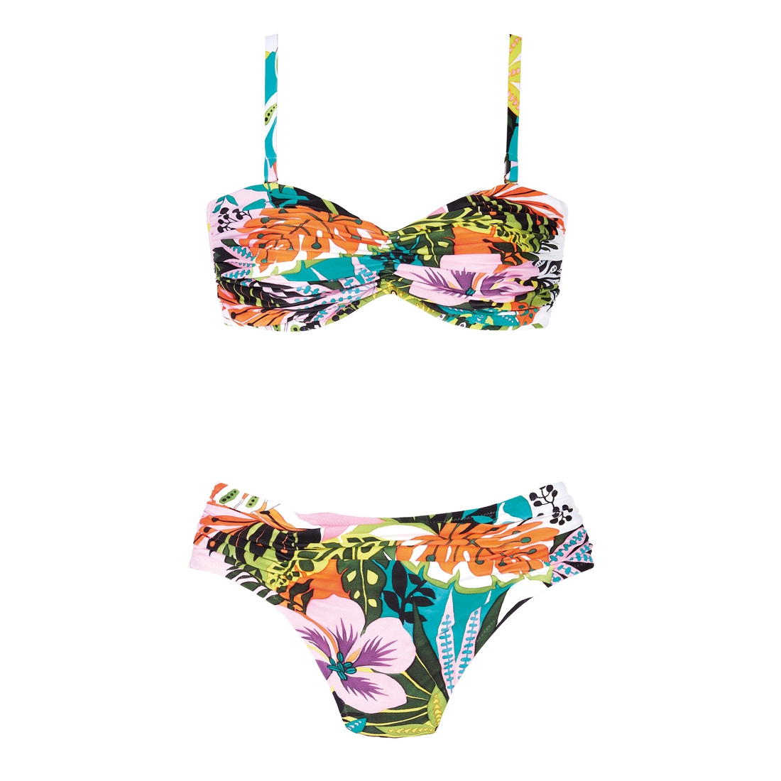 tiana Maillot 2 pièces bandeau avec armatures plissé Tiana - Image 1