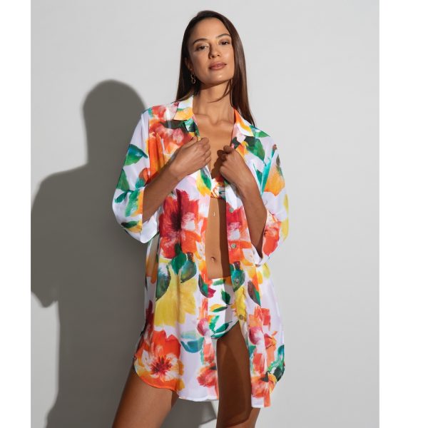 Chemise chic de plage imprimé fleuri Unai