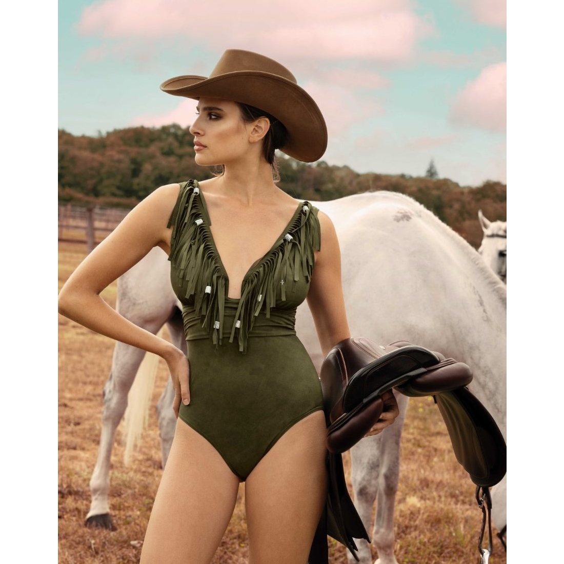 brio Maillot de bain une pièce body sexy avec franges Brio - Image 1