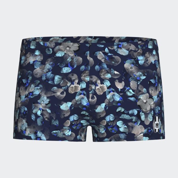 Shorty de bain imprimé bleu chic