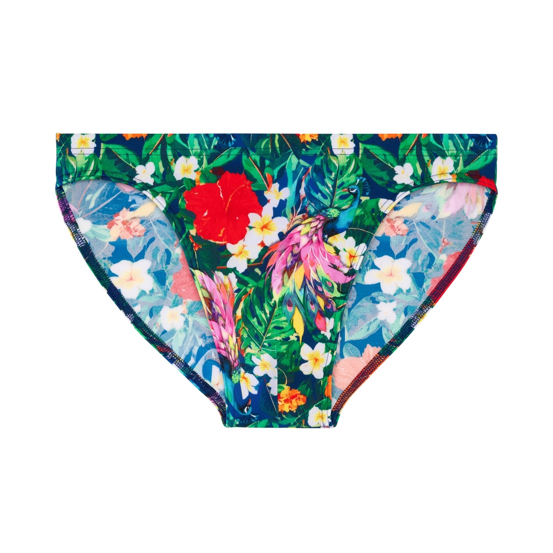 peacock-micro Slip de bain micro imprimé fleurs Peacock - Image 1