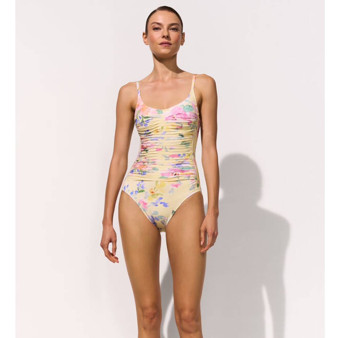 FLORESSENCE_FACCE Maillot une pièce avec armatures gainant imprimé jaune Floressence - Image 1